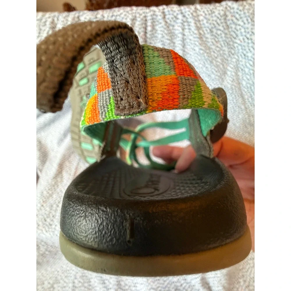 Chaco Kids Z1 Ecotread Sport Sandals Multi-Color Geometric Straps Size 1
